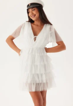 Bubbleroom Occasion Deep V-neck Tulle Dress