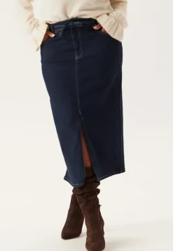 BUBBLEROOM Denim Midi Skirt
