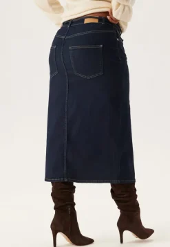 BUBBLEROOM Denim Midi Skirt