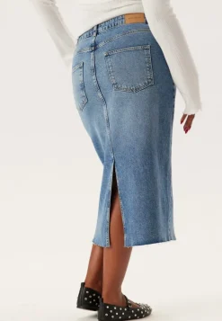 BUBBLEROOM Denim Midi Skirt