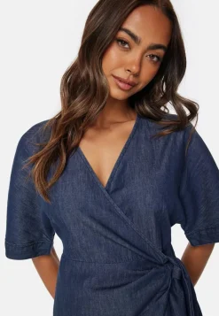 Happy Holly Denim Wrap Dress