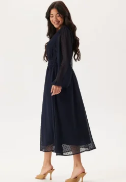 Happy Holly Dobby Dot Smock Midi Dress