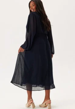 Happy Holly Dobby Dot Smock Midi Dress
