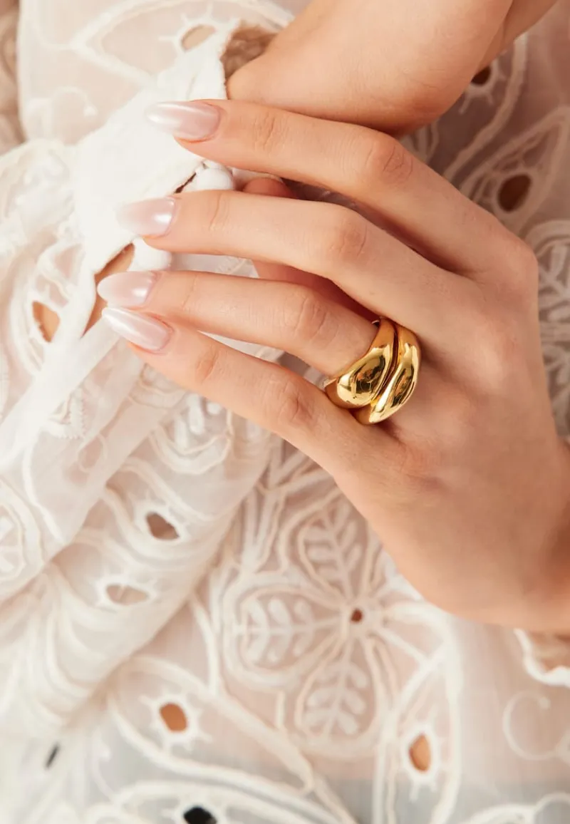 Pilgrim Dune Rings, 2-in-1 Set, -p