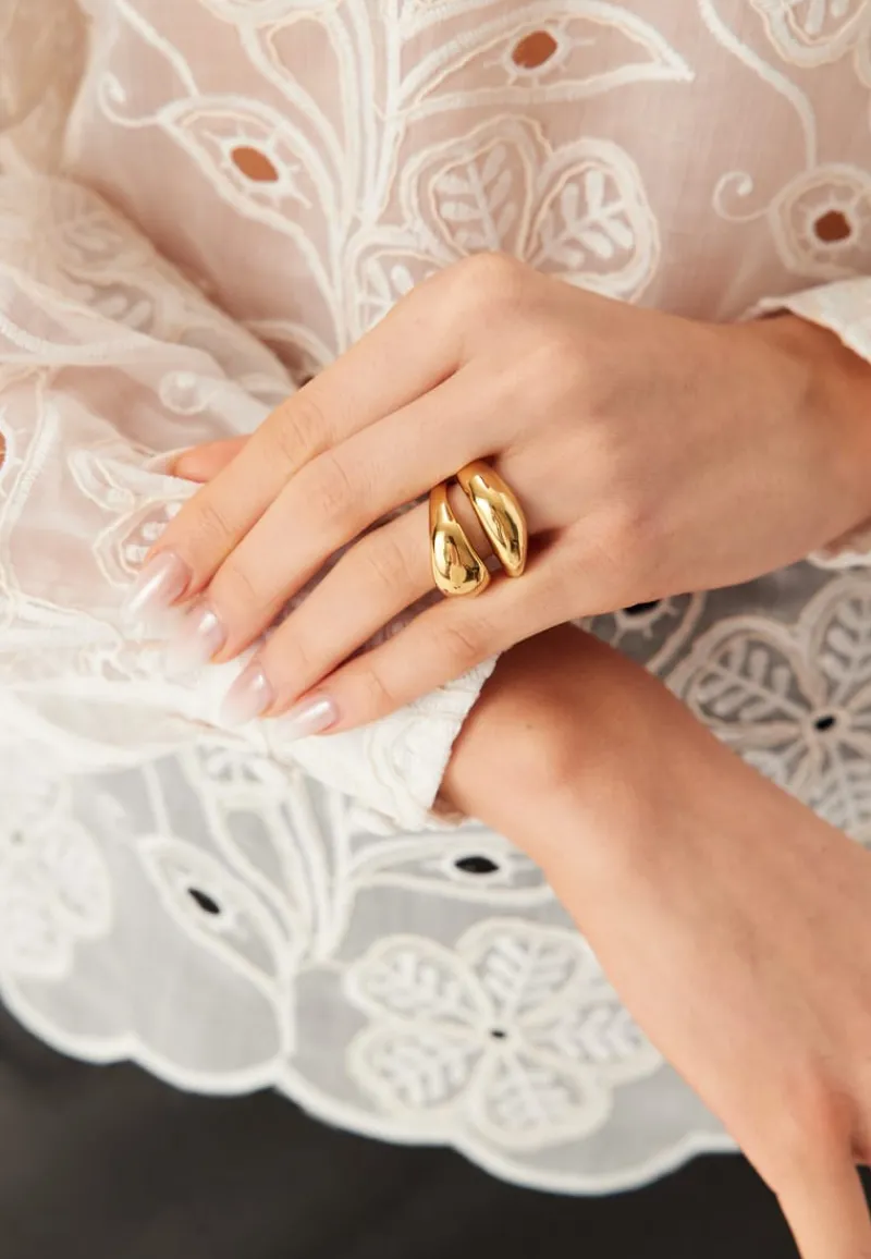 Pilgrim Dune Rings, 2-in-1 Set, -p