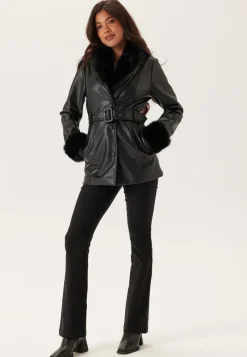 Chiara Forthi Faux Fur PU Jacket