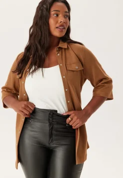 Happy Holly Faux Suede Shirt