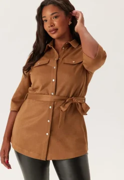 Happy Holly Faux Suede Shirt