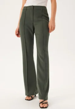 BUBBLEROOM Flared Structured Suit Trousers