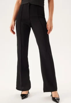 BUBBLEROOM Flared Structured Suit Trousers