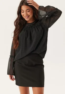 Happy Holly Flounce Sleeve Blouse