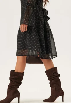 Happy Holly Flounce Sleeve Dress