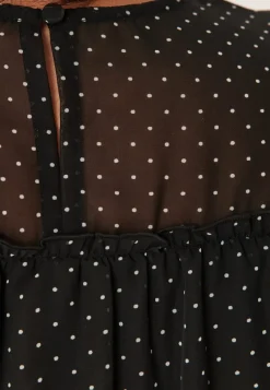 Happy Holly Flounce Sleeve Dress