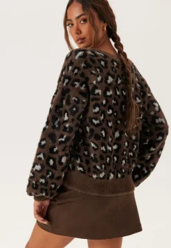 BUBBLEROOM Fluffy Knitted Pearl Cardigan