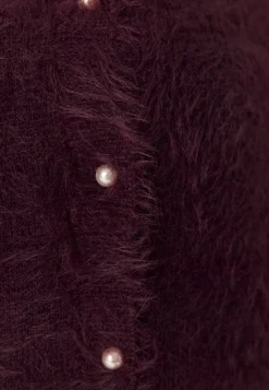 BUBBLEROOM Fluffy Knitted Pearl Cardigan