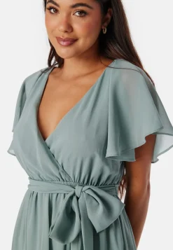 Goddiva Flutter Chiffon Maxi Dress