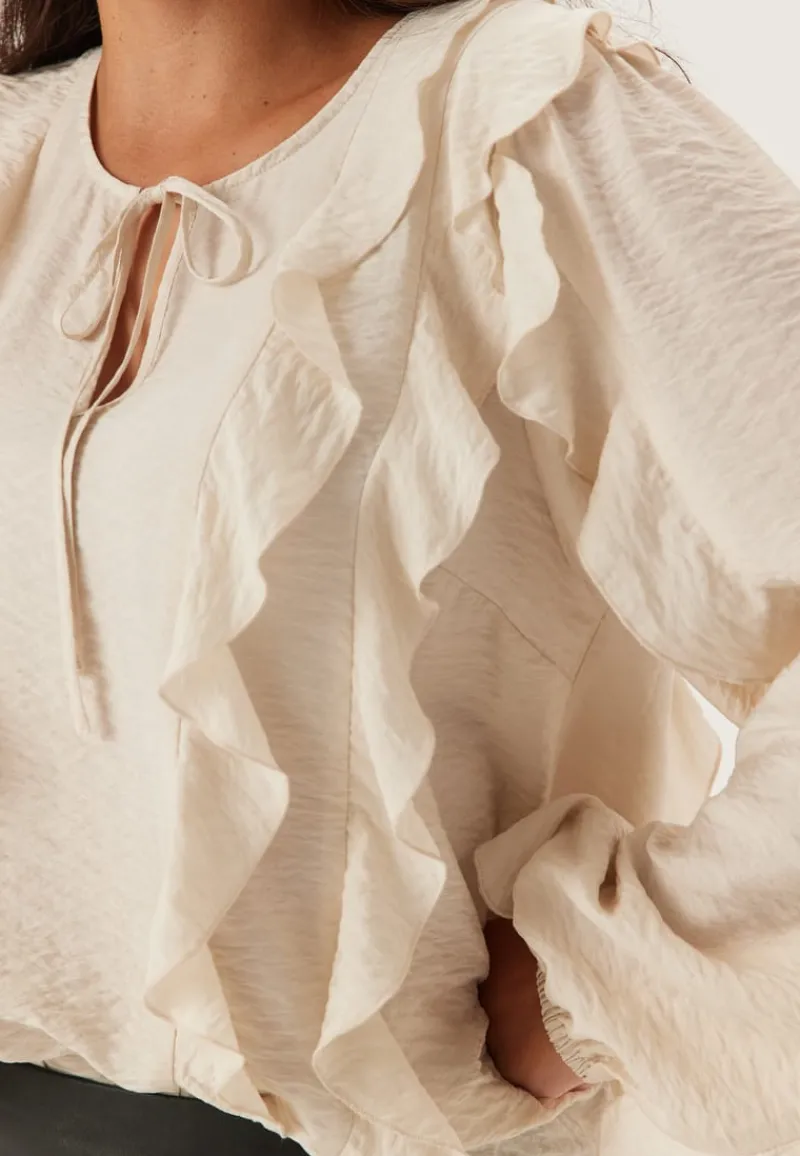 Happy Holly Frill Blouse