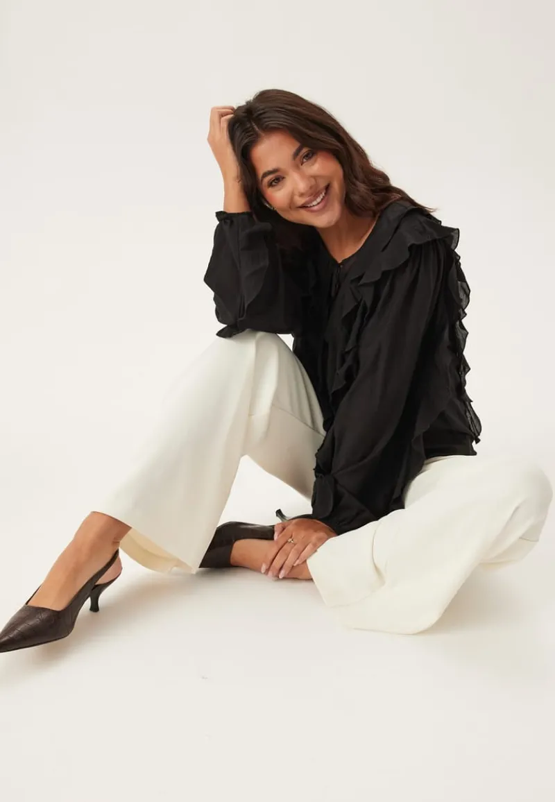 Happy Holly Frill Blouse