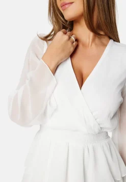 Bubbleroom Occasion Frill L/S Chiffon Dress