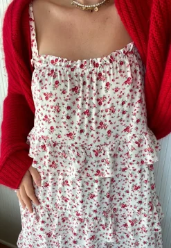 BUBBLEROOM Frill Maxi Viscose Dress