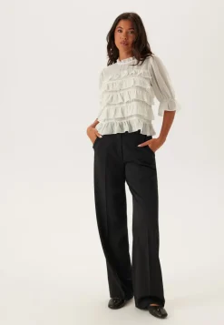 BUBBLEROOM Frill Short Sleeve Blouse