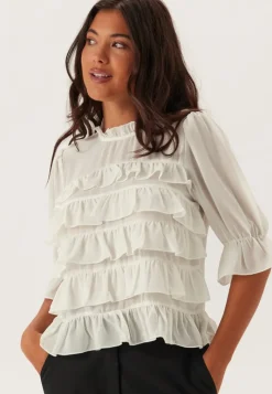 BUBBLEROOM Frill Short Sleeve Blouse