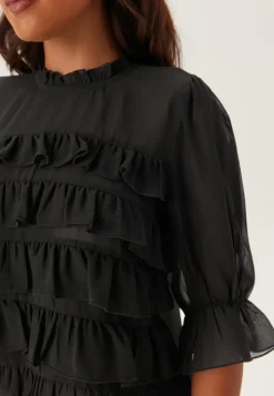 BUBBLEROOM Frill Short Sleeve Blouse