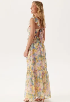 Bubbleroom Occasion Frill Tie Back Maxi Dress
