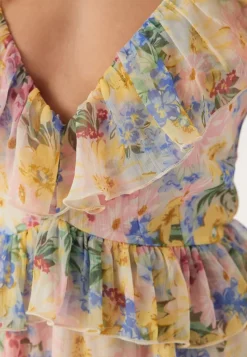 Bubbleroom Occasion Frill Tie Back Maxi Dress