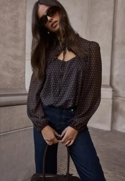 BUBBLEROOM Frill Tie Blouse