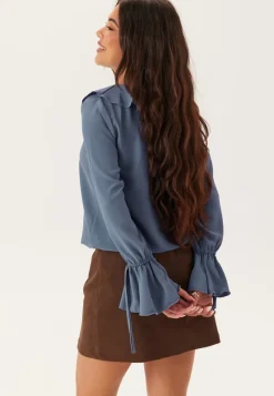 BUBBLEROOM Frill Tie Blouse