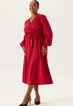 Happy Holly Frill Wrap Dress
