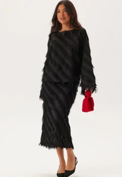 Bubbleroom Occasion Fringe Midi Skirt