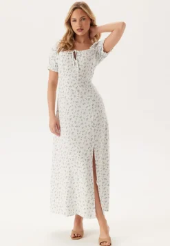 BUBBLEROOM Front Tie Long Viscose Dress