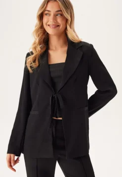 BUBBLEROOM Front Tie Structured Blazer