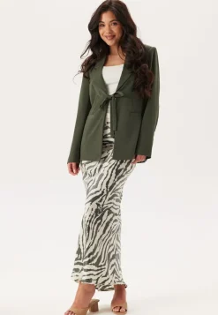 BUBBLEROOM Front Tie Structured Blazer