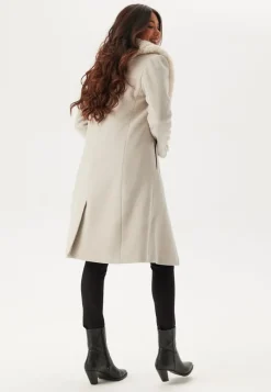 Chiara Forthi Fur Collar Wool Blend Coat