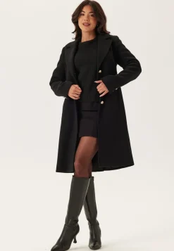 Chiara Forthi Fur Collar Wool Blend Coat