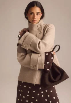 BUBBLEROOM High Neck Short Coat