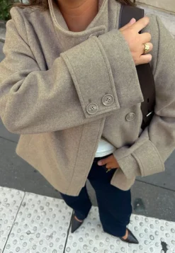 BUBBLEROOM High Neck Short Coat