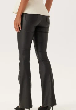 BUBBLEROOM High Waist Coated Flared Jeans