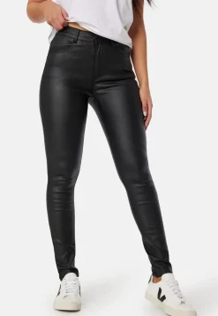 BUBBLEROOM High Waist Slim Coated Jeans