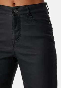 BUBBLEROOM High Waist Straight Leg Coated Jeans