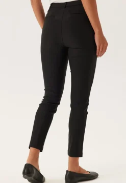 BUBBLEROOM High Waist Stretchy Cropped Slit Trousers