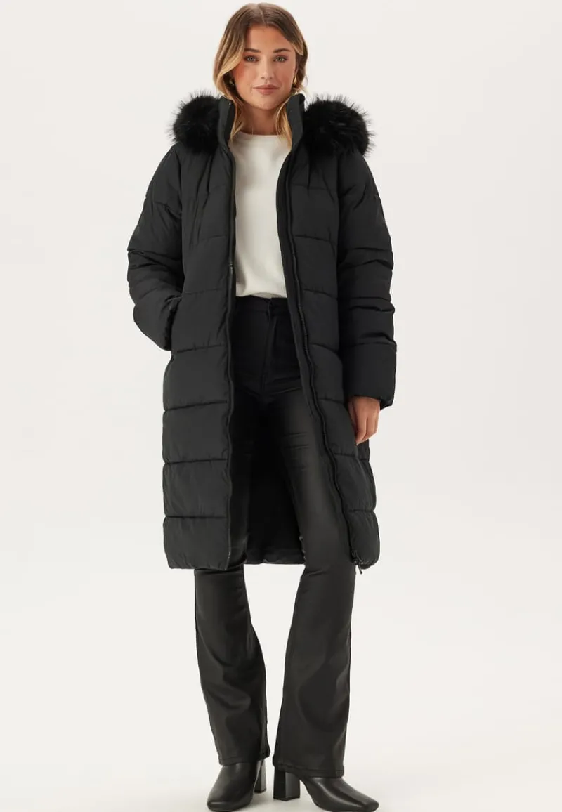 Happy Holly Hooded Padded Long Jacket