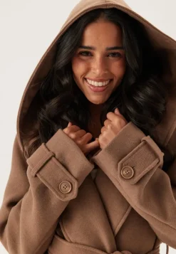 Happy Holly Hooded Wool Mix Coat
