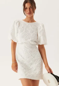 Bubbleroom Occasion Jacquard Bow Short Dress