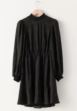 Happy Holly Jacquard Flounce Dress