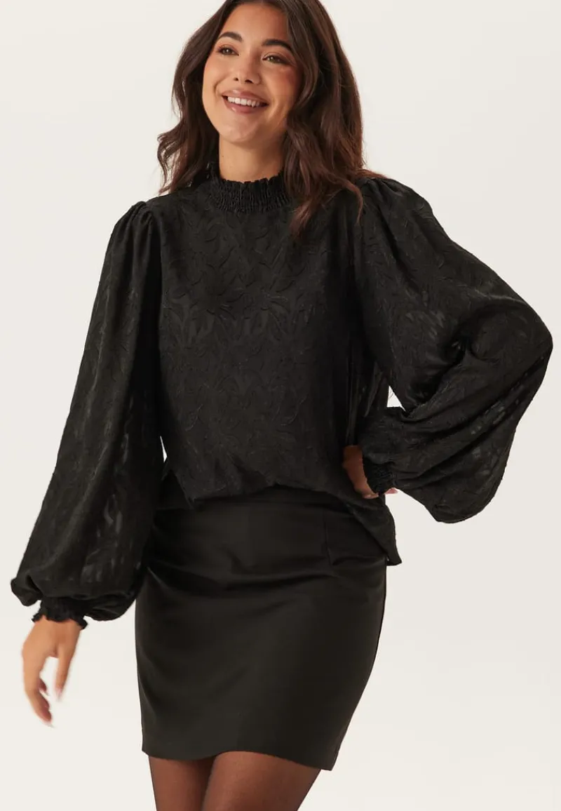 Happy Holly Jacquard Smock Blouse