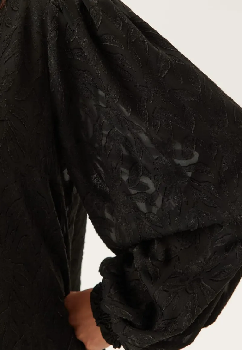 Happy Holly Jacquard Smock Blouse